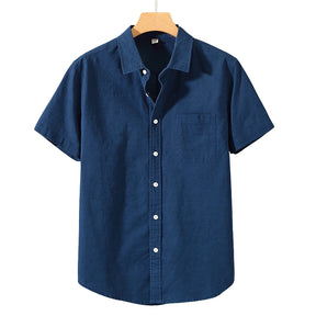 Jonney's Heritage Linen-Cotton Shirt – Monaco (Short-Sleeve)