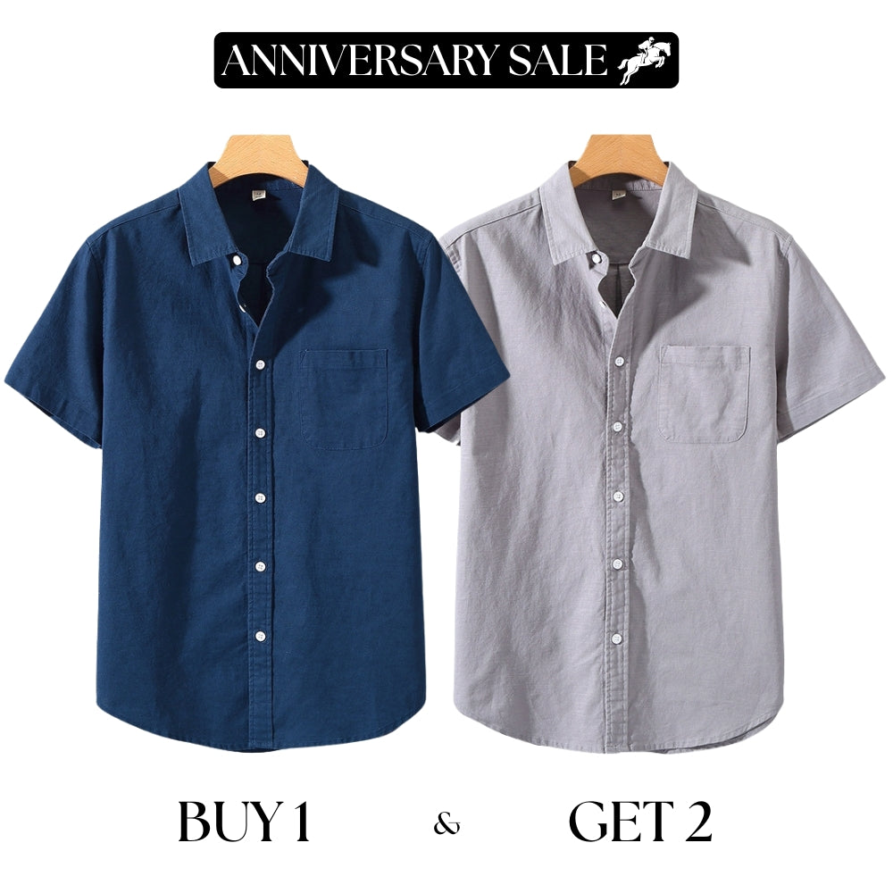 Monaco Heritage Linen-Cotton Shirt (Short-Sleeve) - 2 for 1 Anniversary Drop
