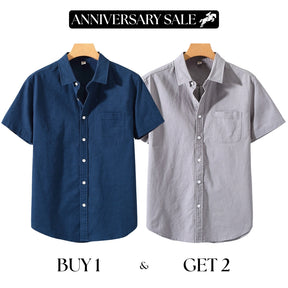 Monaco Heritage Linen-Cotton Shirt (Short-Sleeve) - 2 for 1 Anniversary Drop